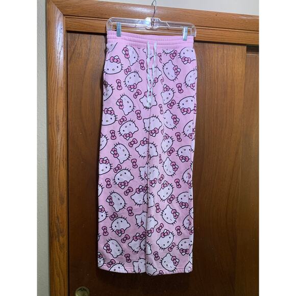 Hello Kitty Pants - Hello Kitty Pink Lounge Pajama Pants Womens XS Kawaii Coquette Sanrio